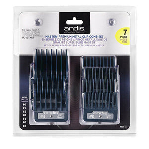 Andis Master Premium Metal Clip 7 Piece Clipper Guard Comb Guide Set #33645