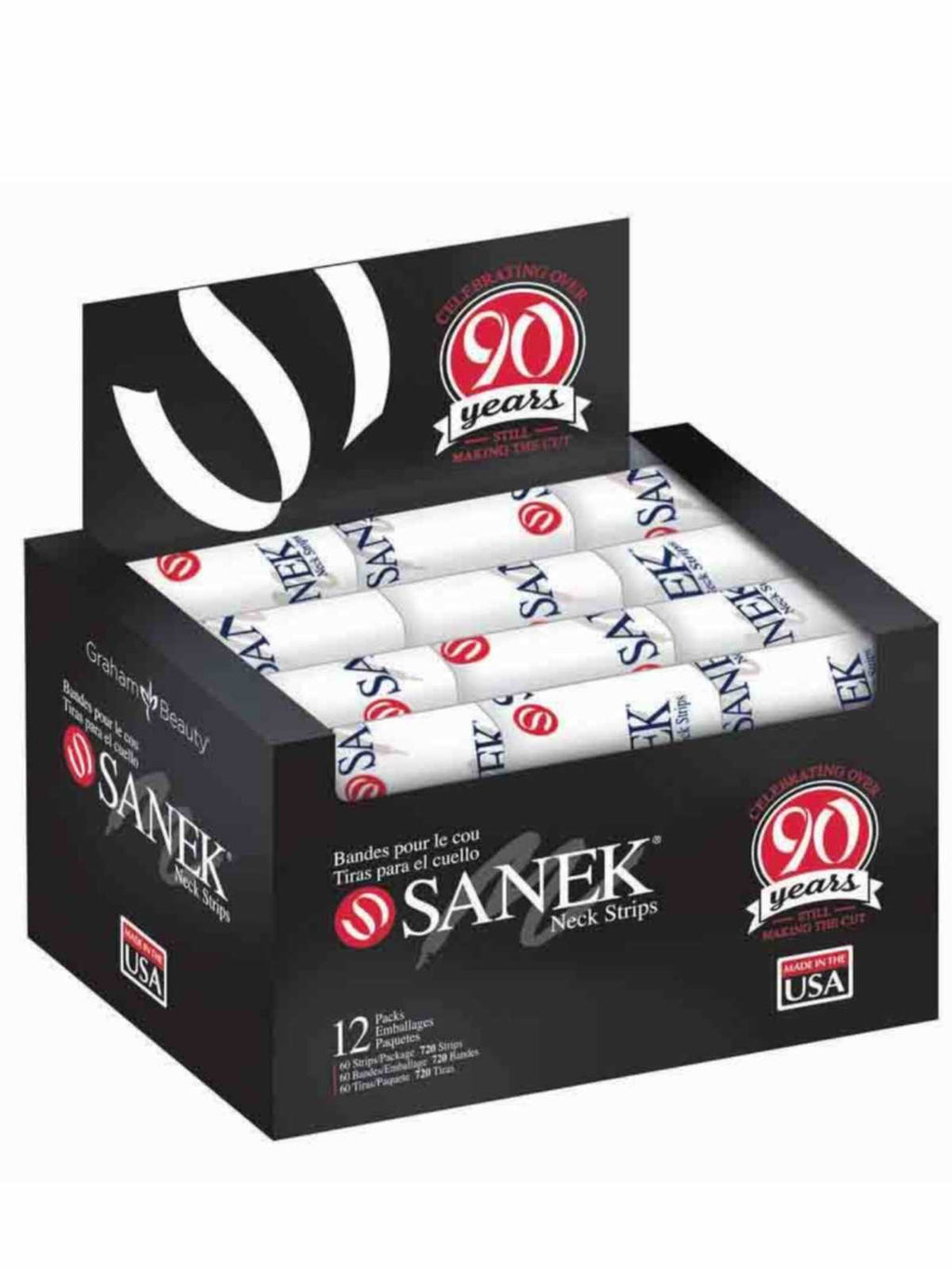 Graham SANEK Barber Salon Soft Absorbent Tissue 12 Pack of 60 Strips